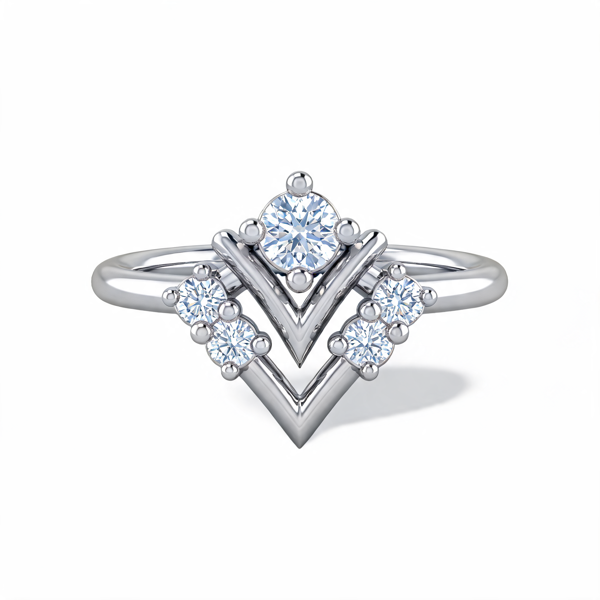 Open Heart Vine Lab Grown Diamond Nosepin