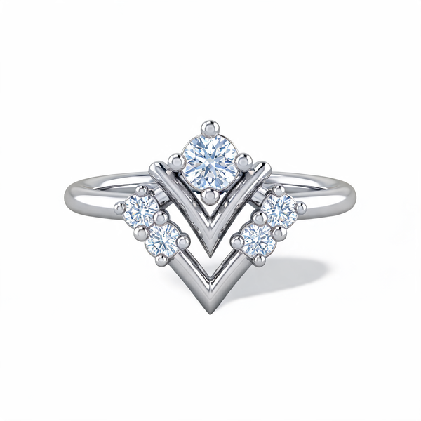 Open Heart Vine Lab Grown Diamond Nosepin