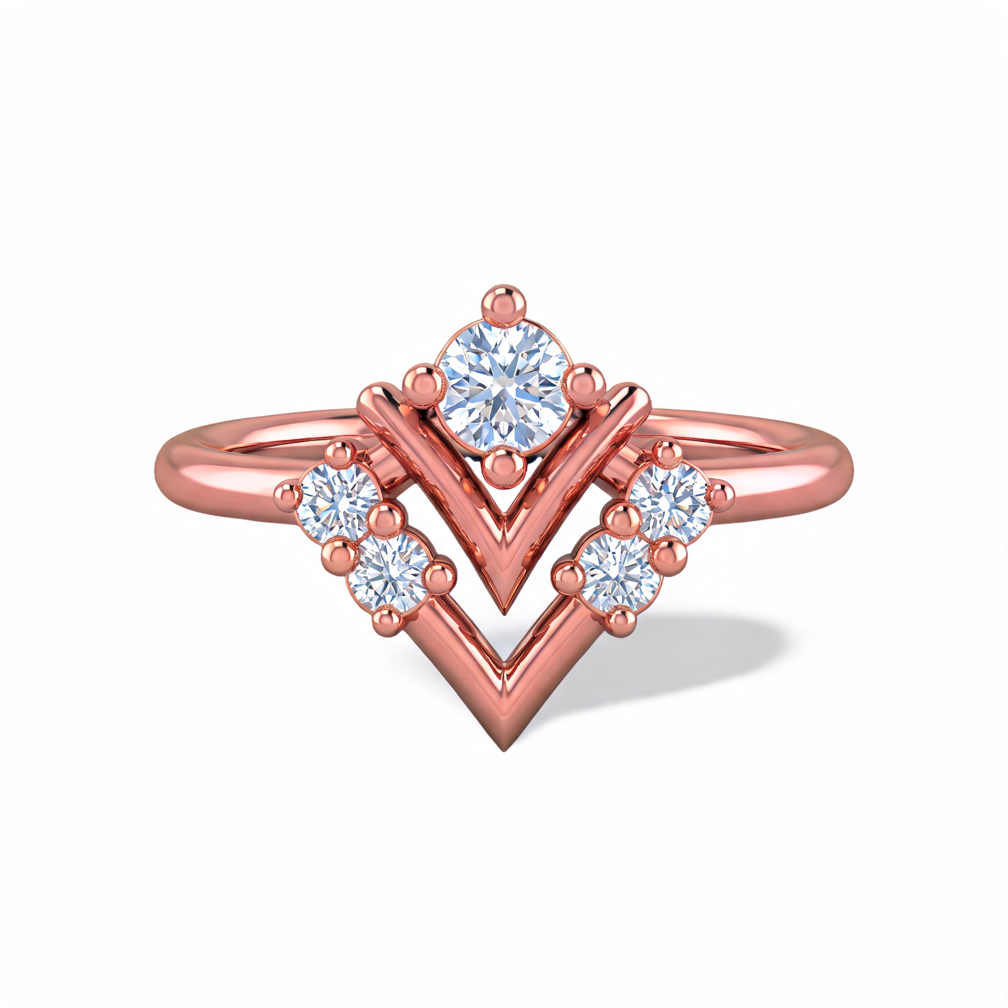 Open Heart Vine Lab Grown Diamond Nosepin