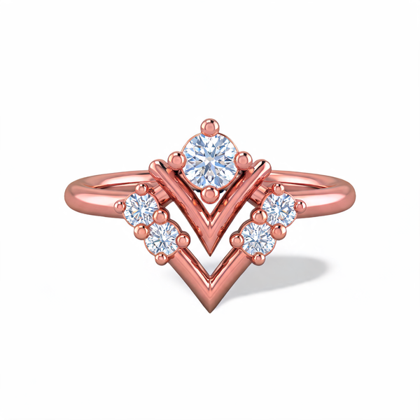Open Heart Vine Lab Grown Diamond Nosepin