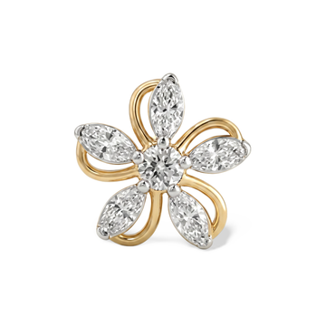 Five Petal Daisy Lab Grown Diamond Nosepin