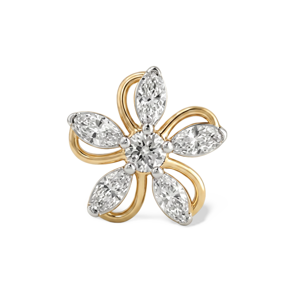 Five Petal Daisy Lab Grown Diamond Nosepin