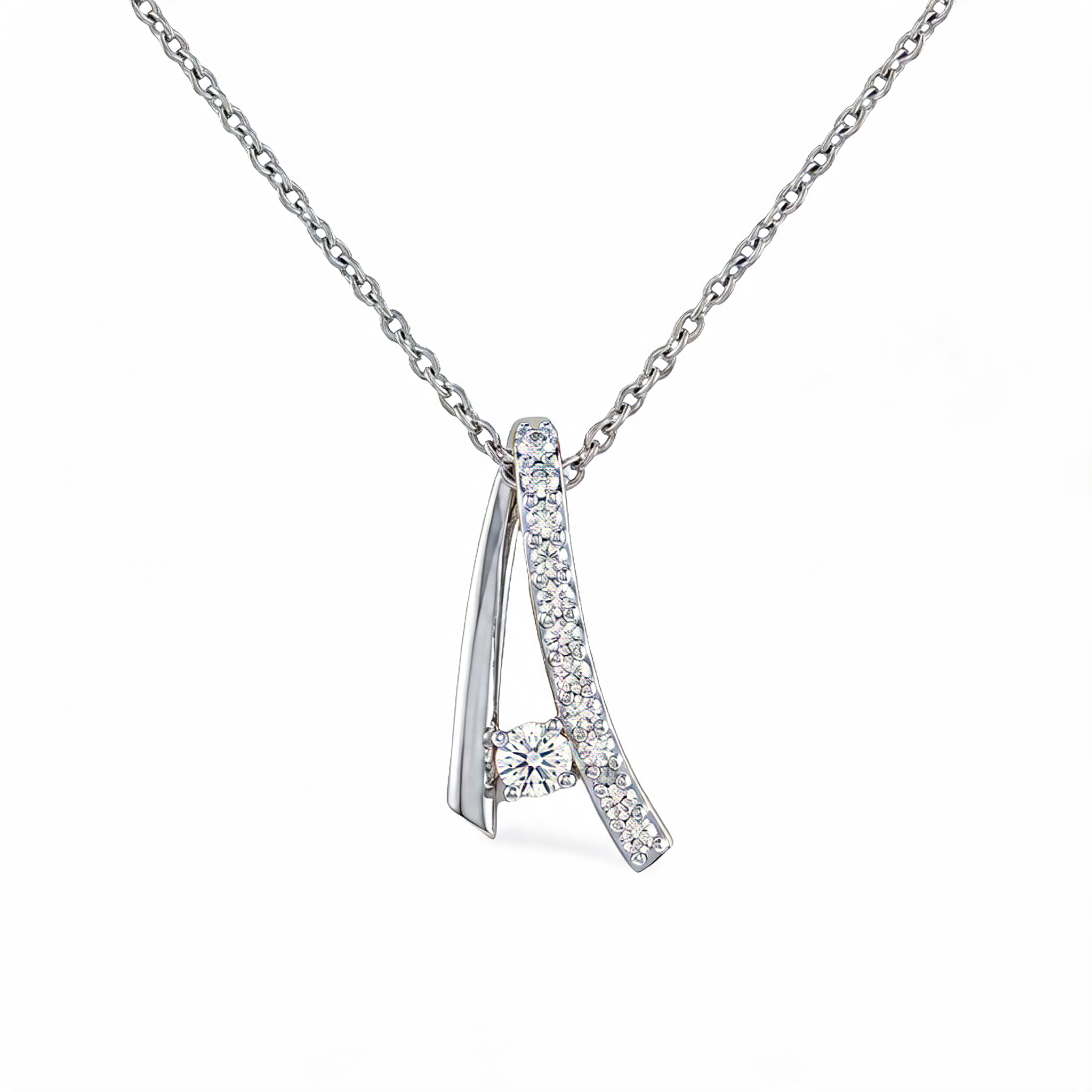Fancy Chevron Shape Lab Grown Diamond Pendant