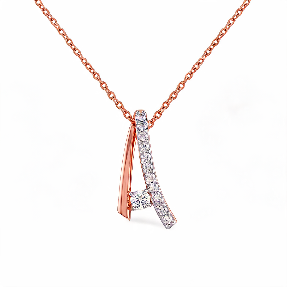 Fancy Chevron Shape Lab Grown Diamond Pendant