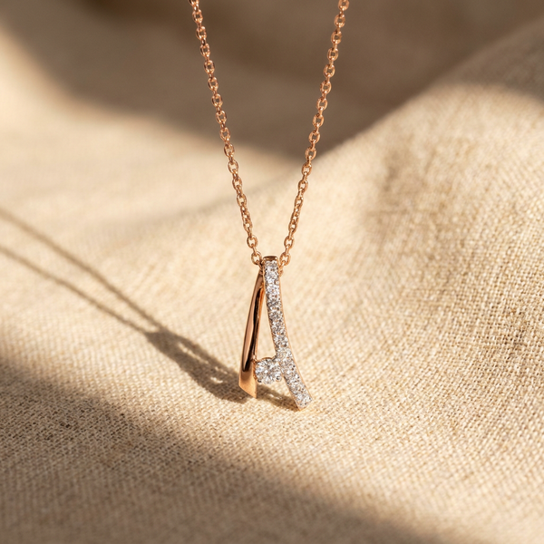 Fancy Chevron Shape Lab Grown Diamond Pendant