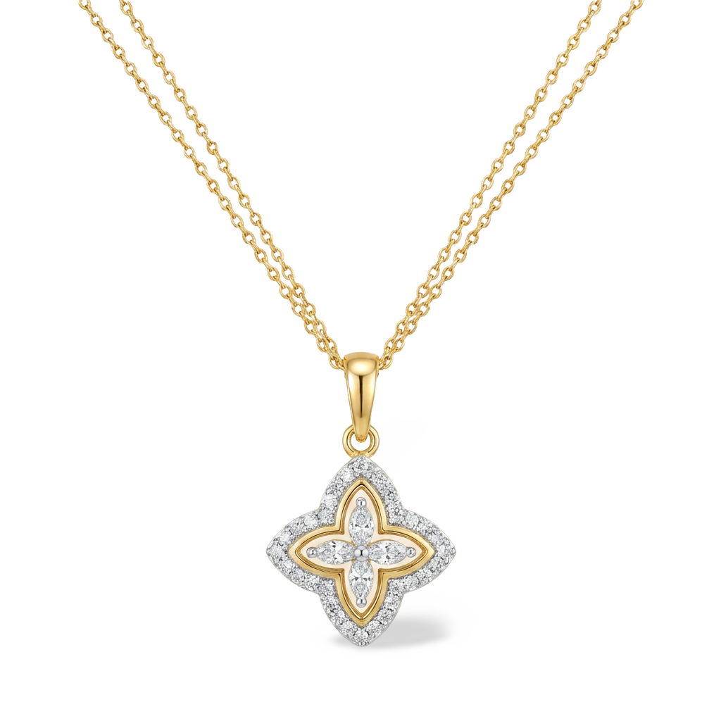 Charming Heart Emblem Lab Grown Diamond Pendant