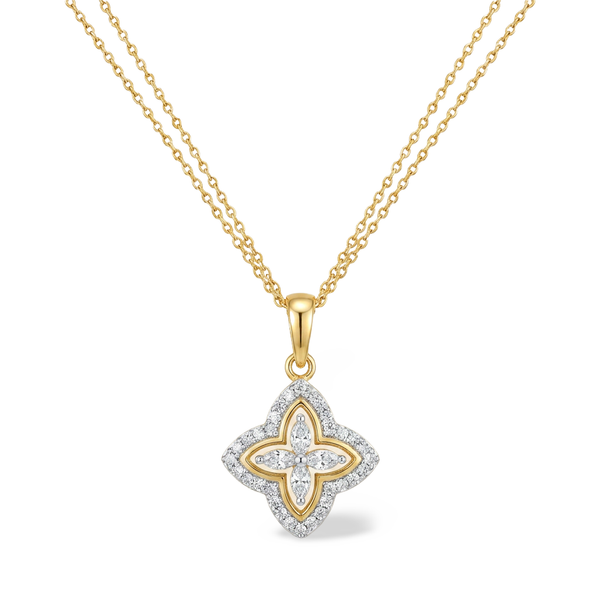 Charming Heart Emblem Lab Grown Diamond Pendant