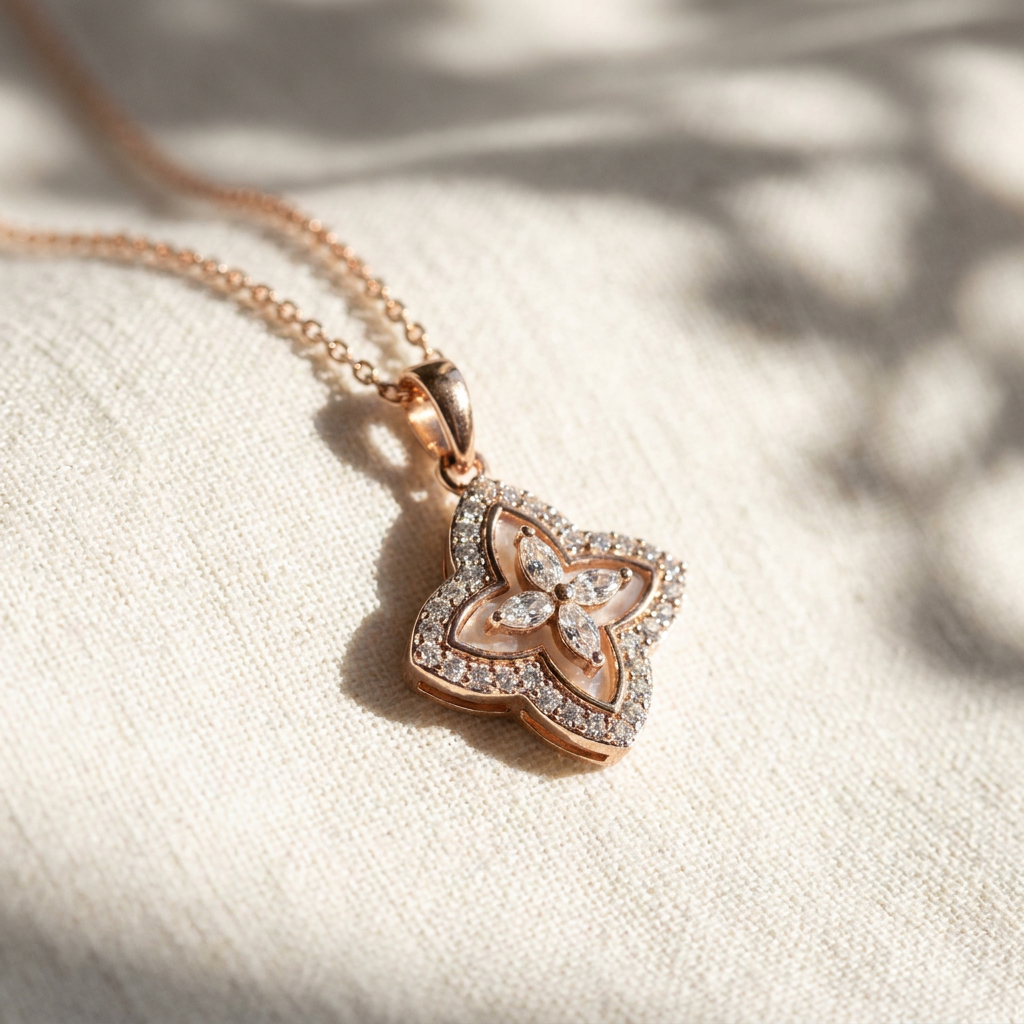 Charming Heart Emblem Lab Grown Diamond Pendant