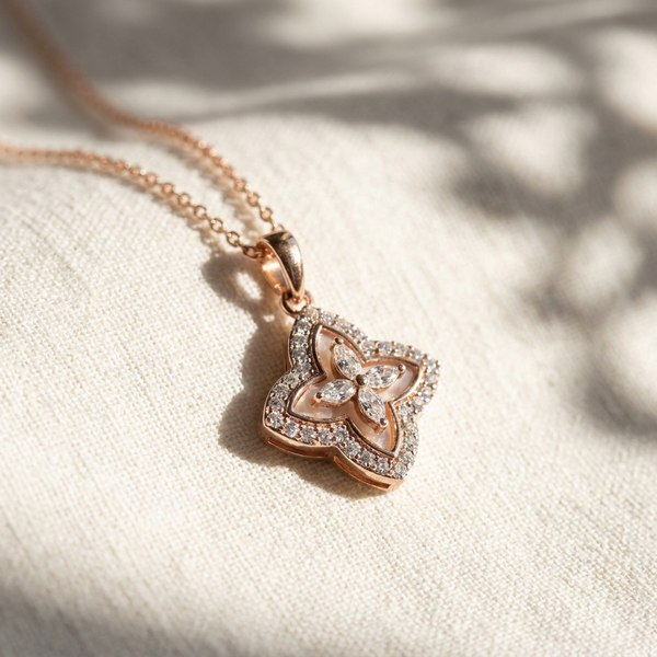 Charming Heart Emblem Lab Grown Diamond Pendant