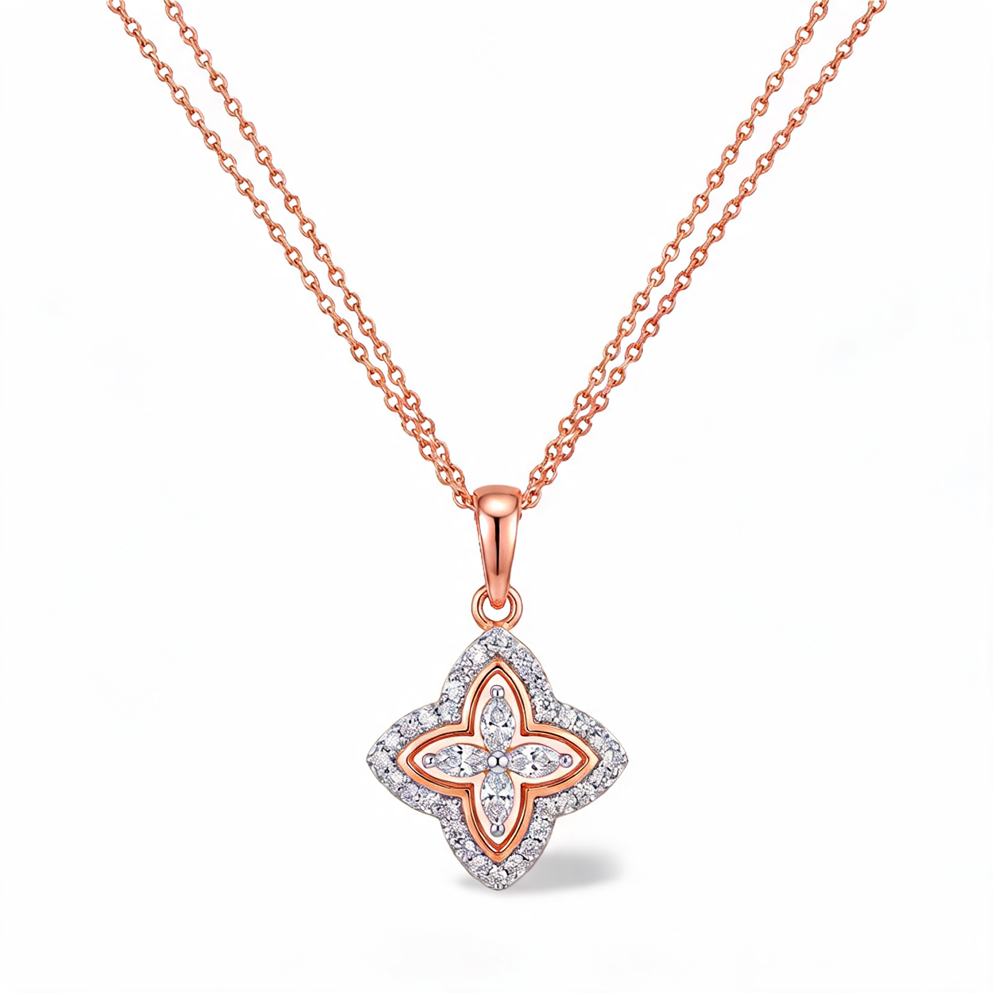Charming Heart Emblem Lab Grown Diamond Pendant