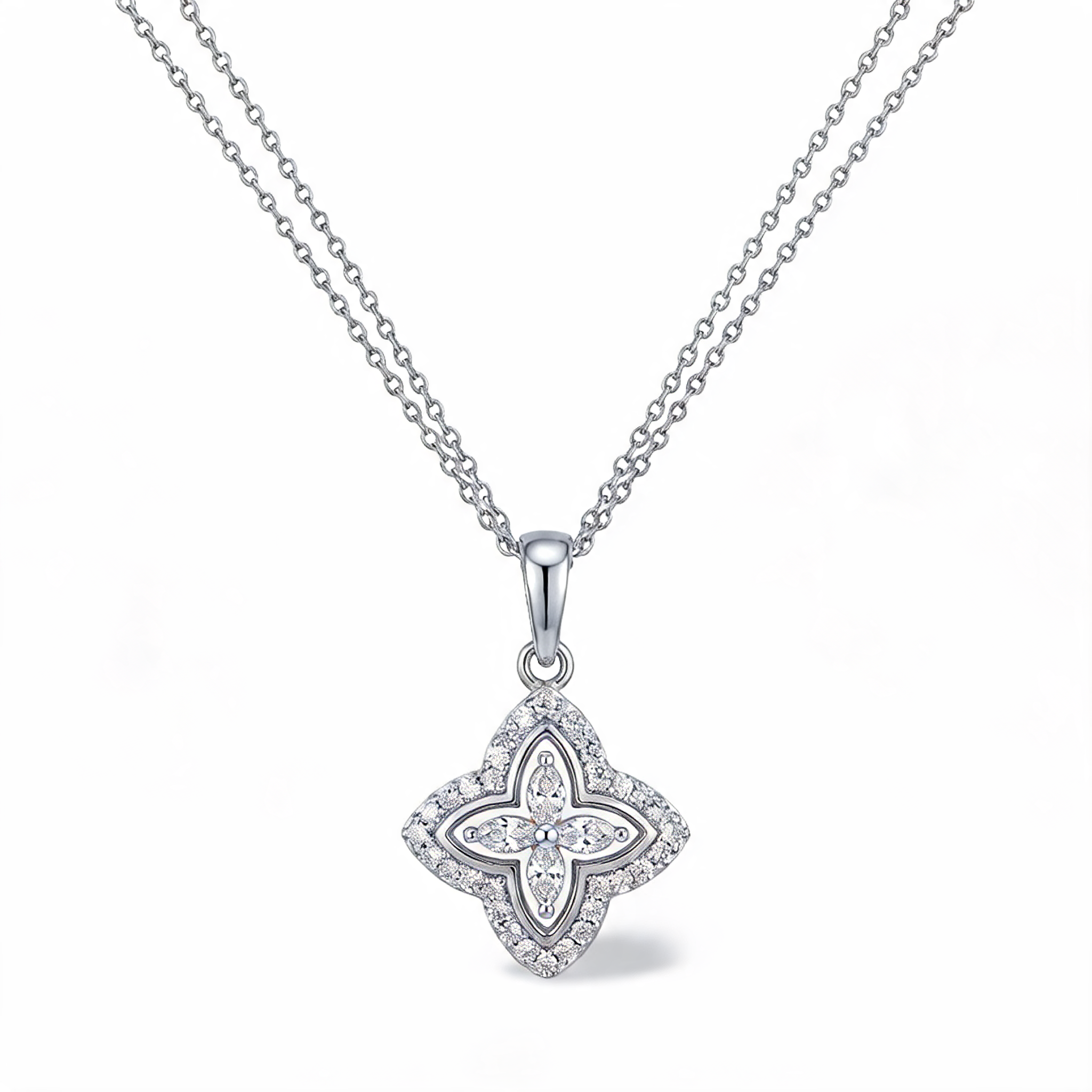 Charming Heart Emblem Lab Grown Diamond Pendant