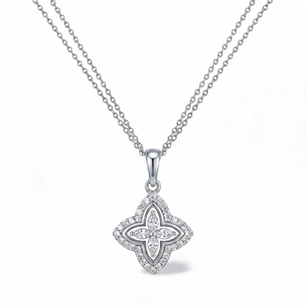 Charming Heart Emblem Lab Grown Diamond Pendant