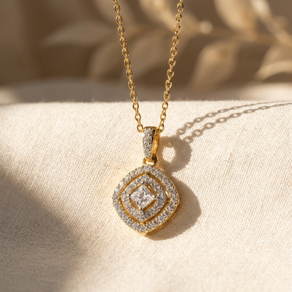 Unique Spiral Twist Lab Grown Diamond Pendant