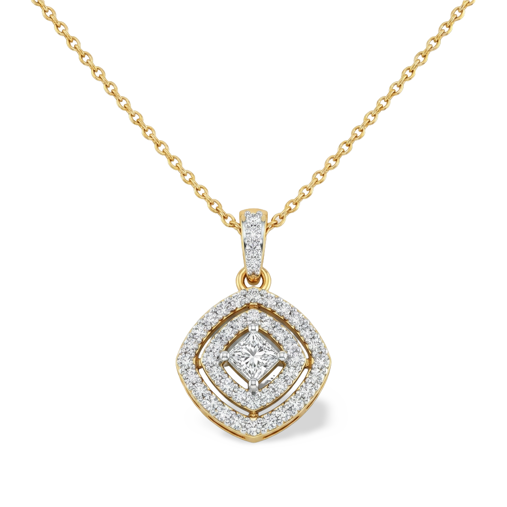 Unique Spiral Twist Lab Grown Diamond Pendant