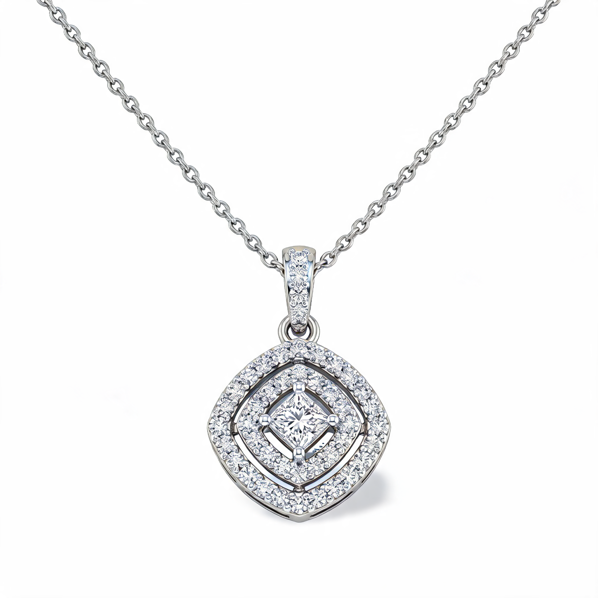 Unique Spiral Twist Lab Grown Diamond Pendant
