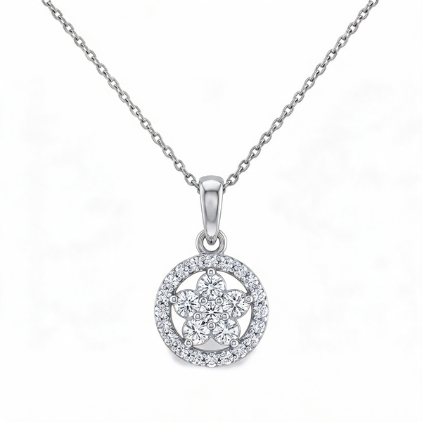 Shining Crescent Moon Lab Grown Diamond Pendant