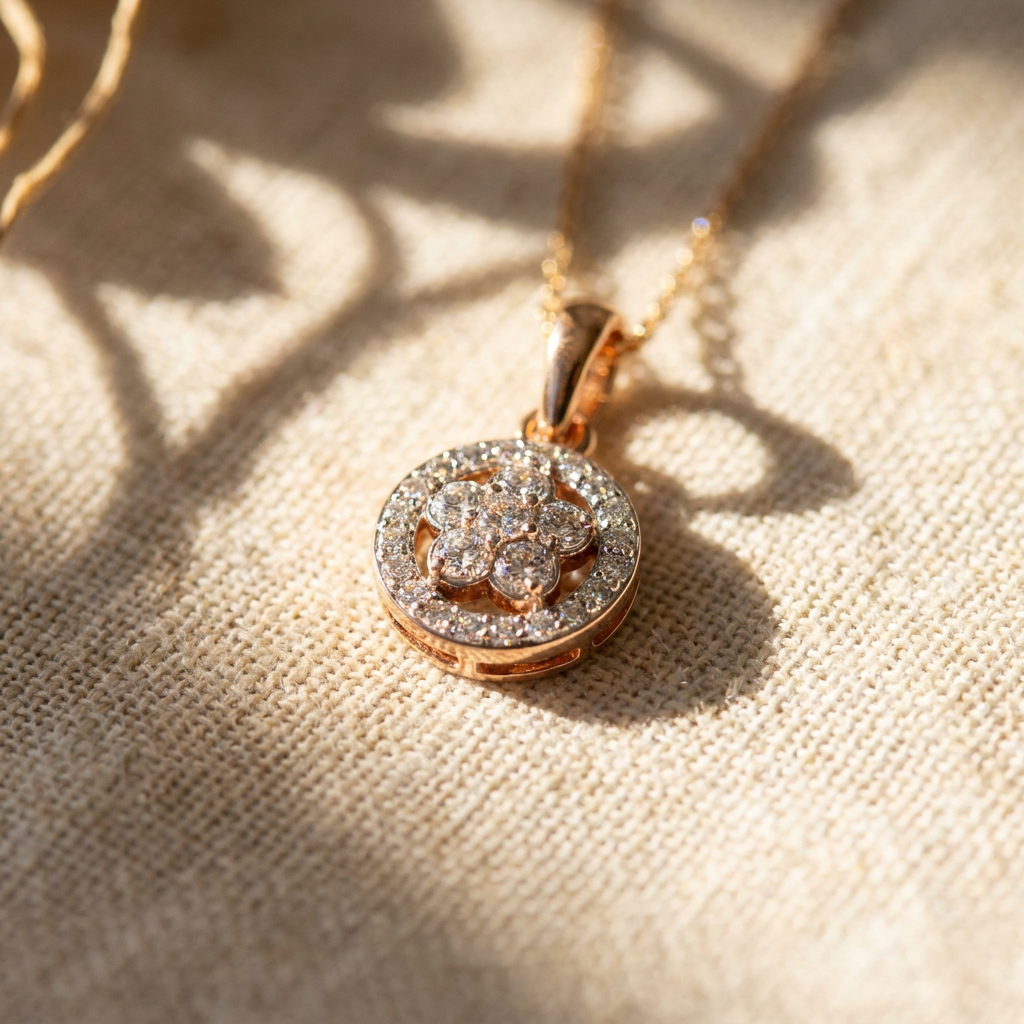 Shining Crescent Moon Lab Grown Diamond Pendant
