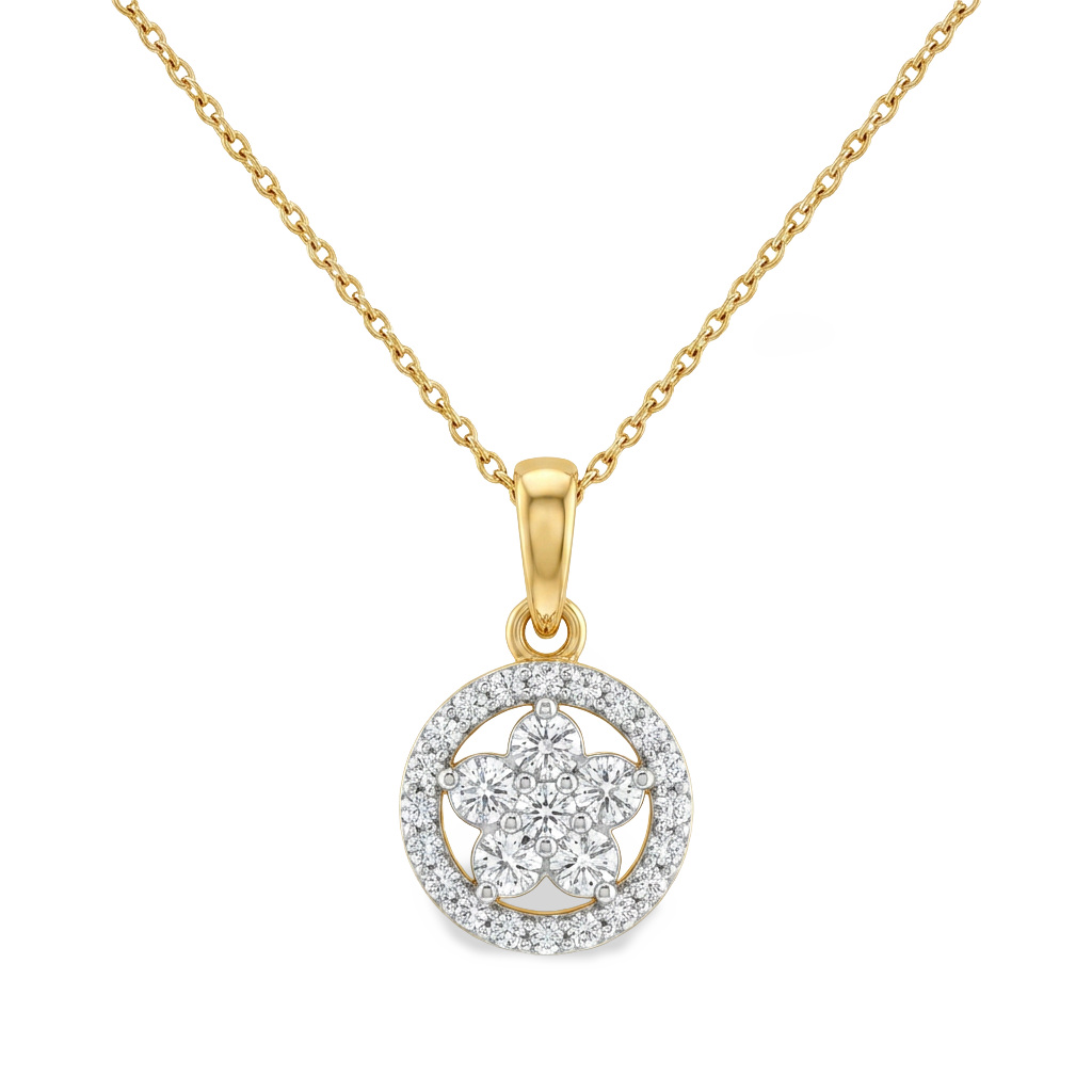 Shining Crescent Moon Lab Grown Diamond Pendant