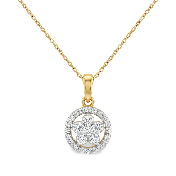 Shining Crescent Moon Lab Grown Diamond Pendant