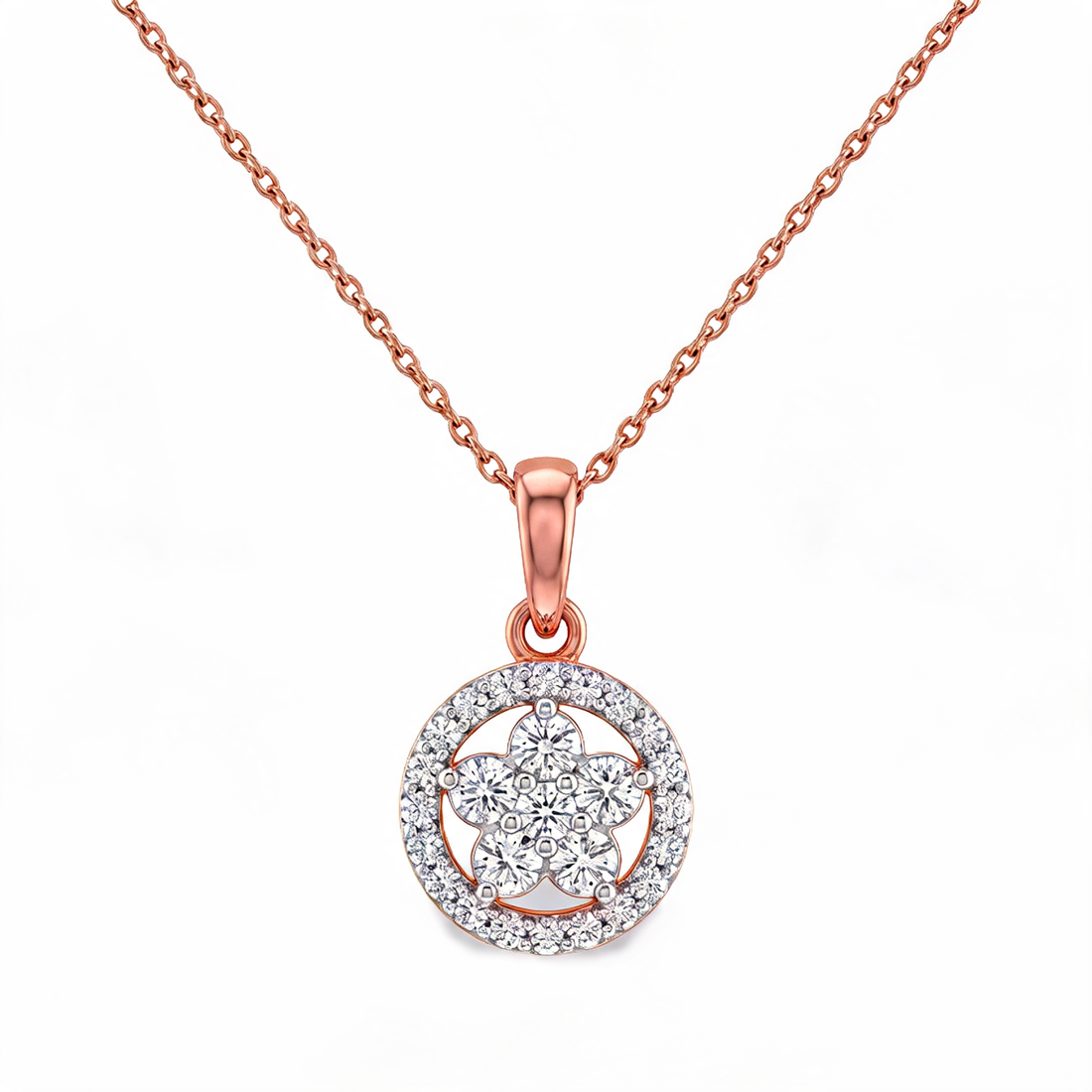 Shining Crescent Moon Lab Grown Diamond Pendant