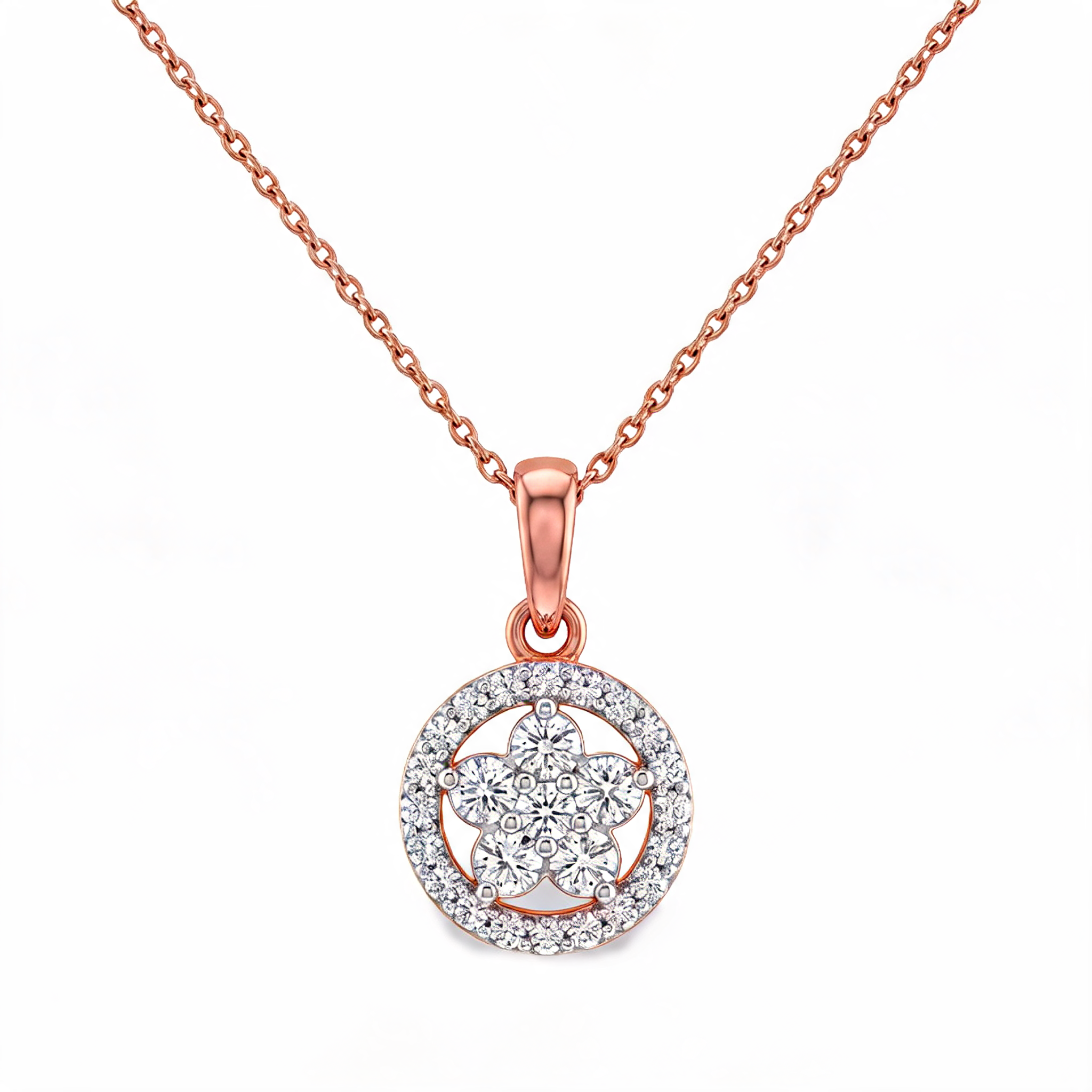Shining Crescent Moon Lab Grown Diamond Pendant