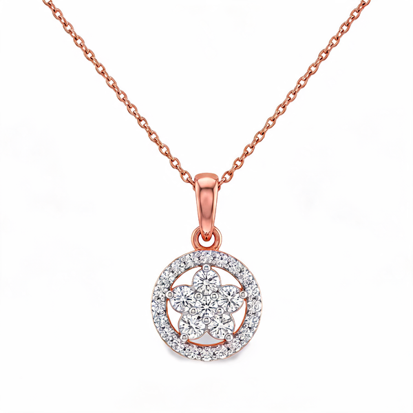 Shining Crescent Moon Lab Grown Diamond Pendant