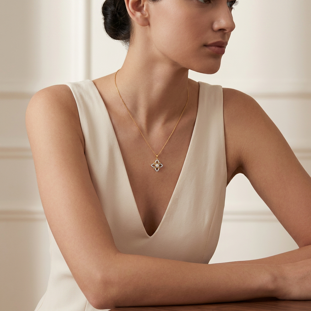 Captivating Open Circle Lab Grown Diamond Pendant