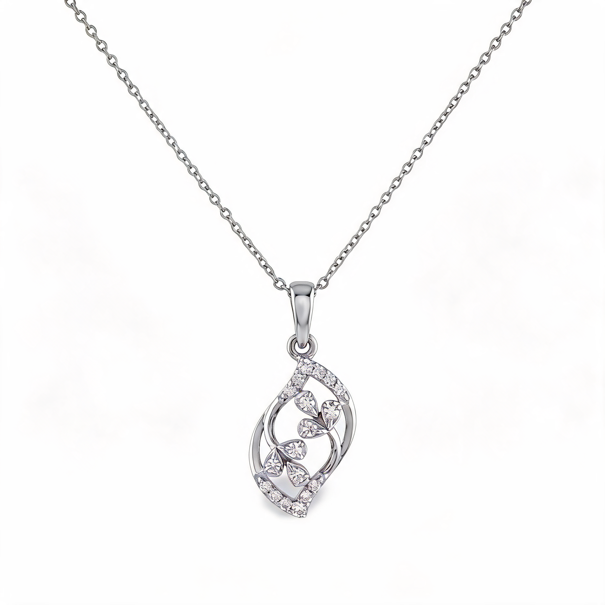 Brilliant Linear Drop Lab Grown Diamond Pendant