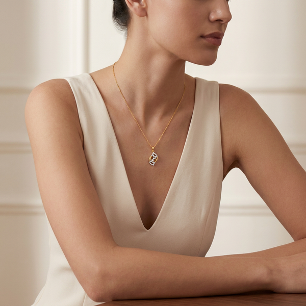 Brilliant Linear Drop Lab Grown Diamond Pendant