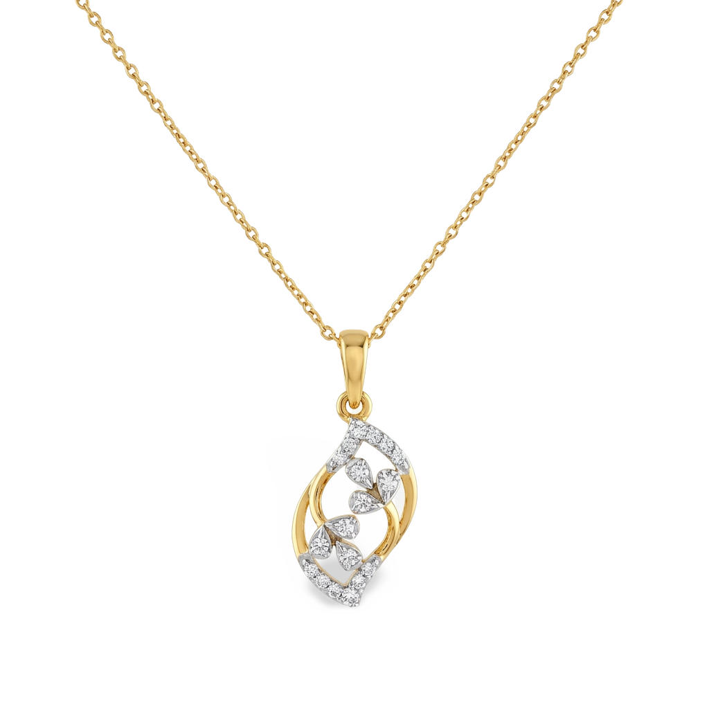Brilliant Linear Drop Lab Grown Diamond Pendant