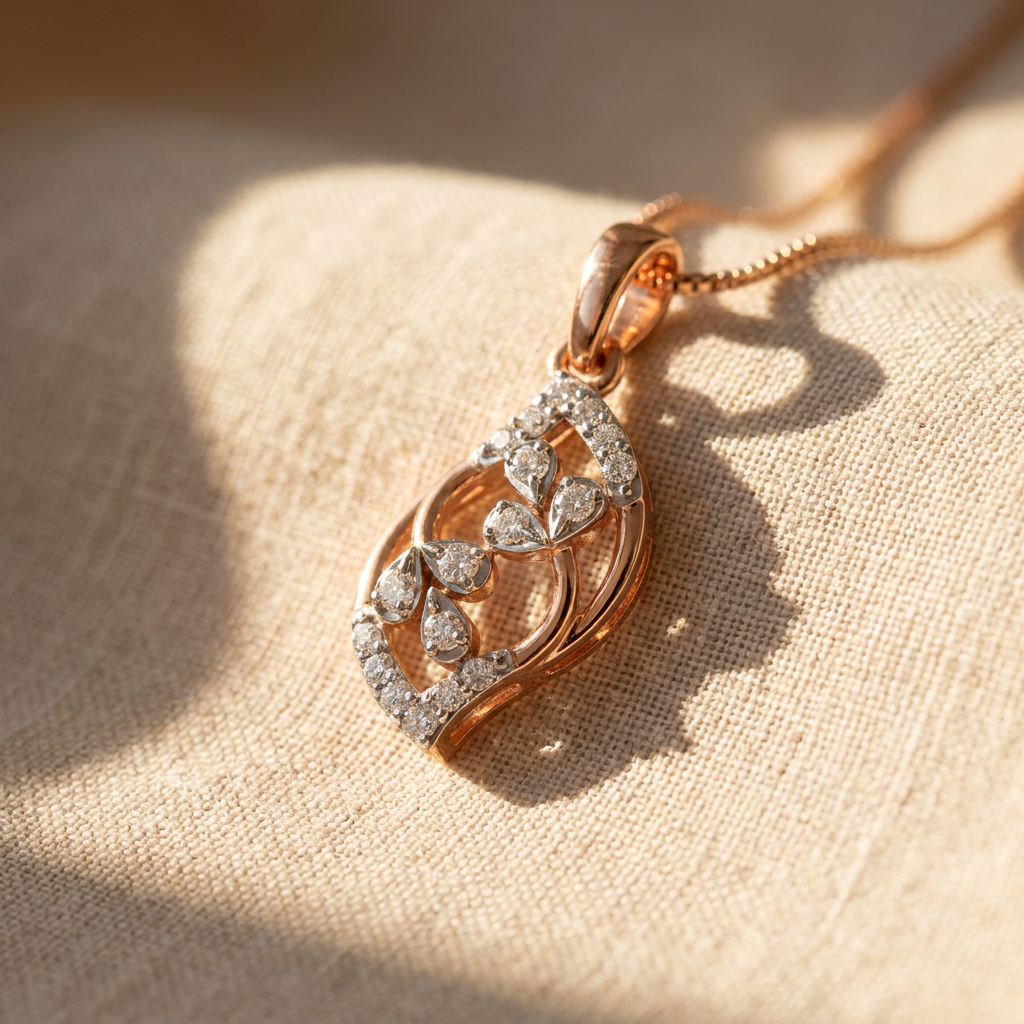 Brilliant Linear Drop Lab Grown Diamond Pendant