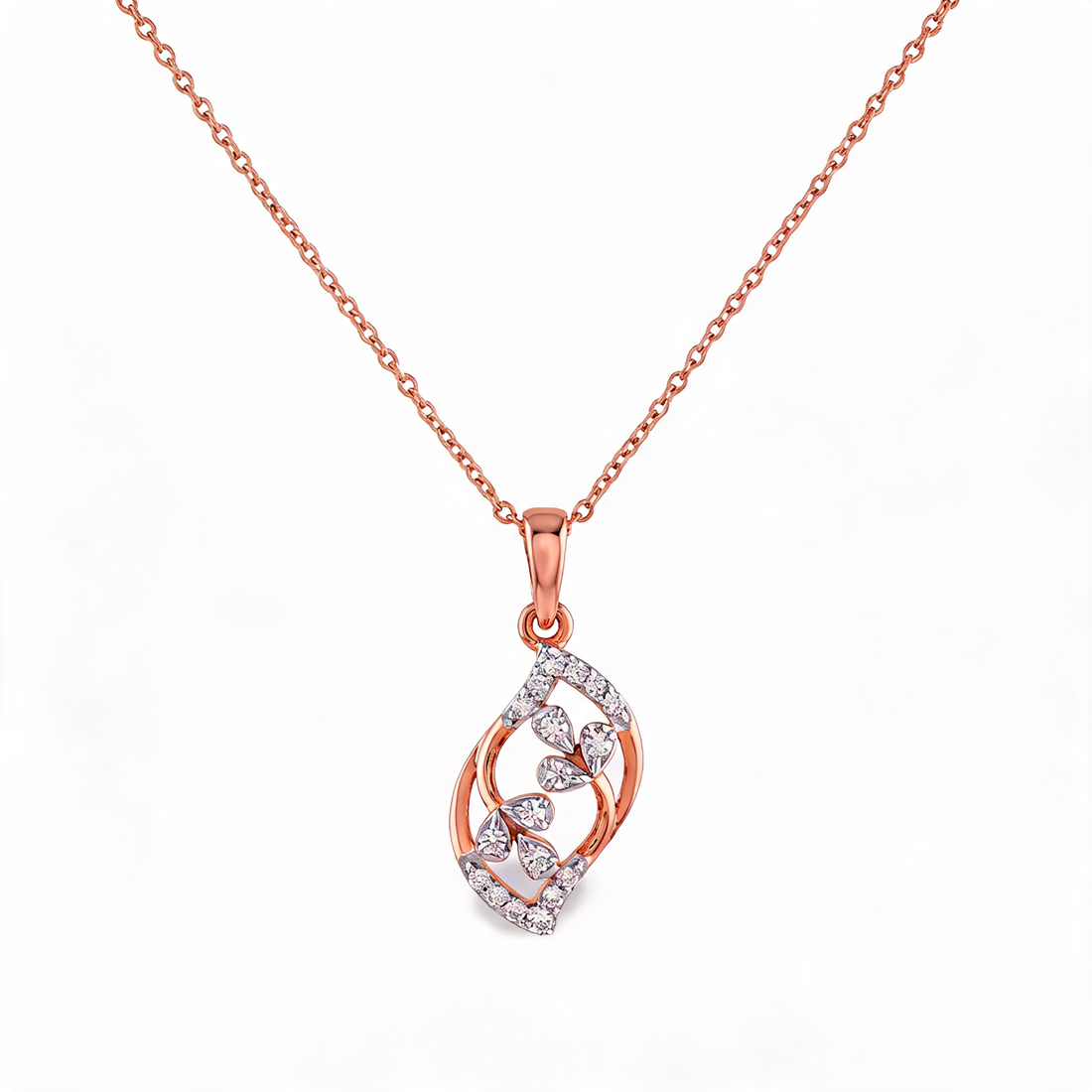 Brilliant Linear Drop Lab Grown Diamond Pendant