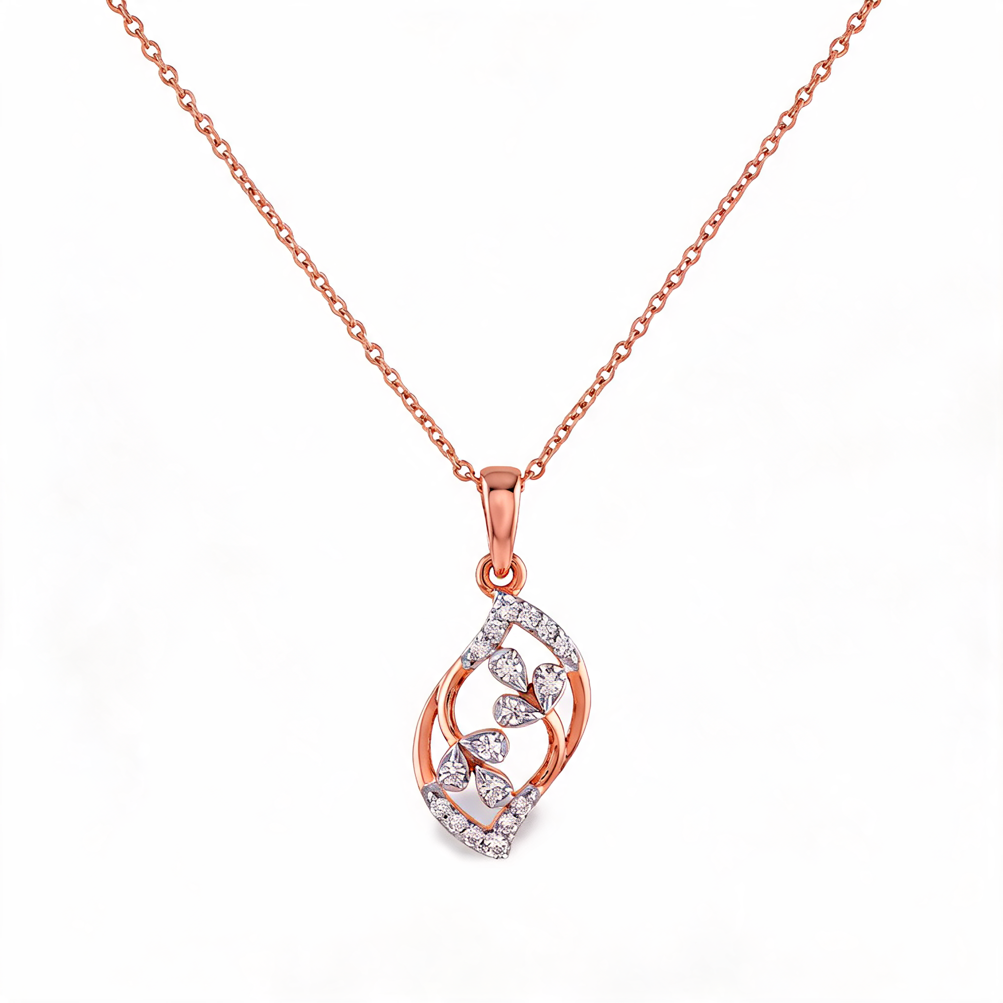 Brilliant Linear Drop Lab Grown Diamond Pendant