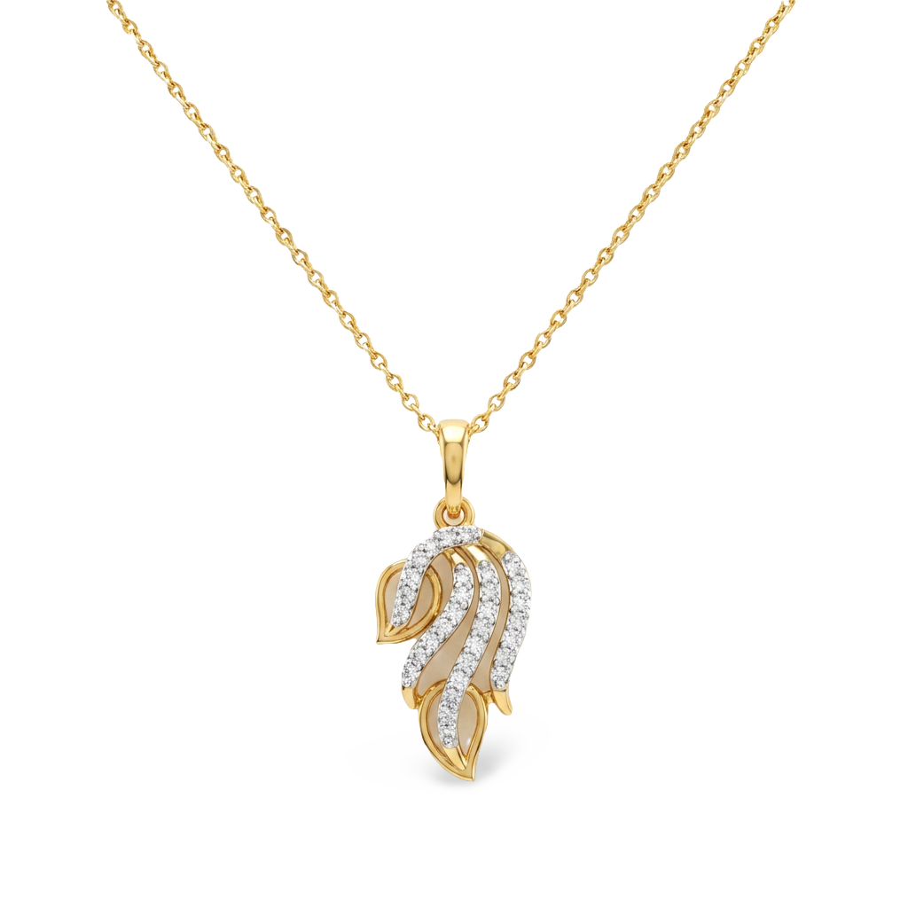 Stylish Vertical Bar Lab Grown Diamond Pendant