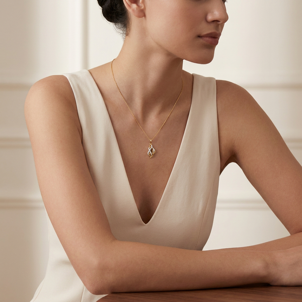 Stunning Halo Necklace Lab Grown Diamond Pendant