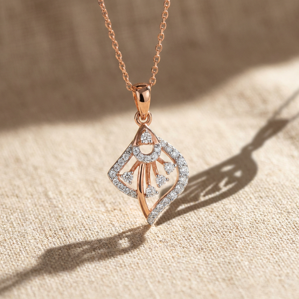 Gleaming Square Frame Lab Grown Diamond Pendant