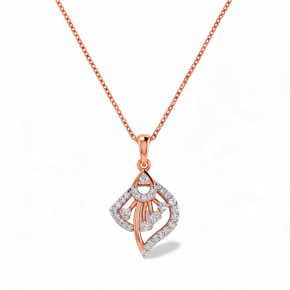 Gleaming Square Frame Lab Grown Diamond Pendant