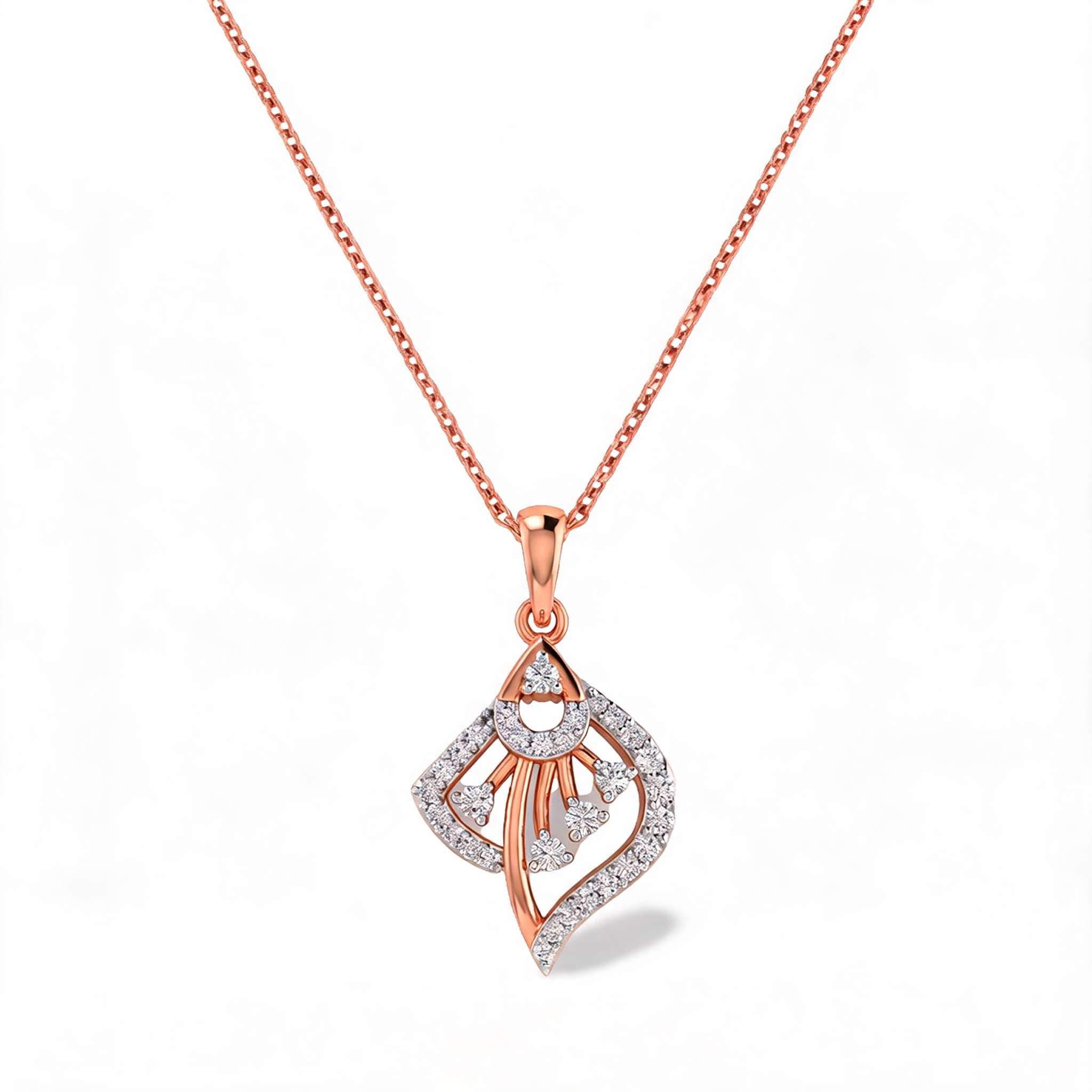Gleaming Square Frame Lab Grown Diamond Pendant