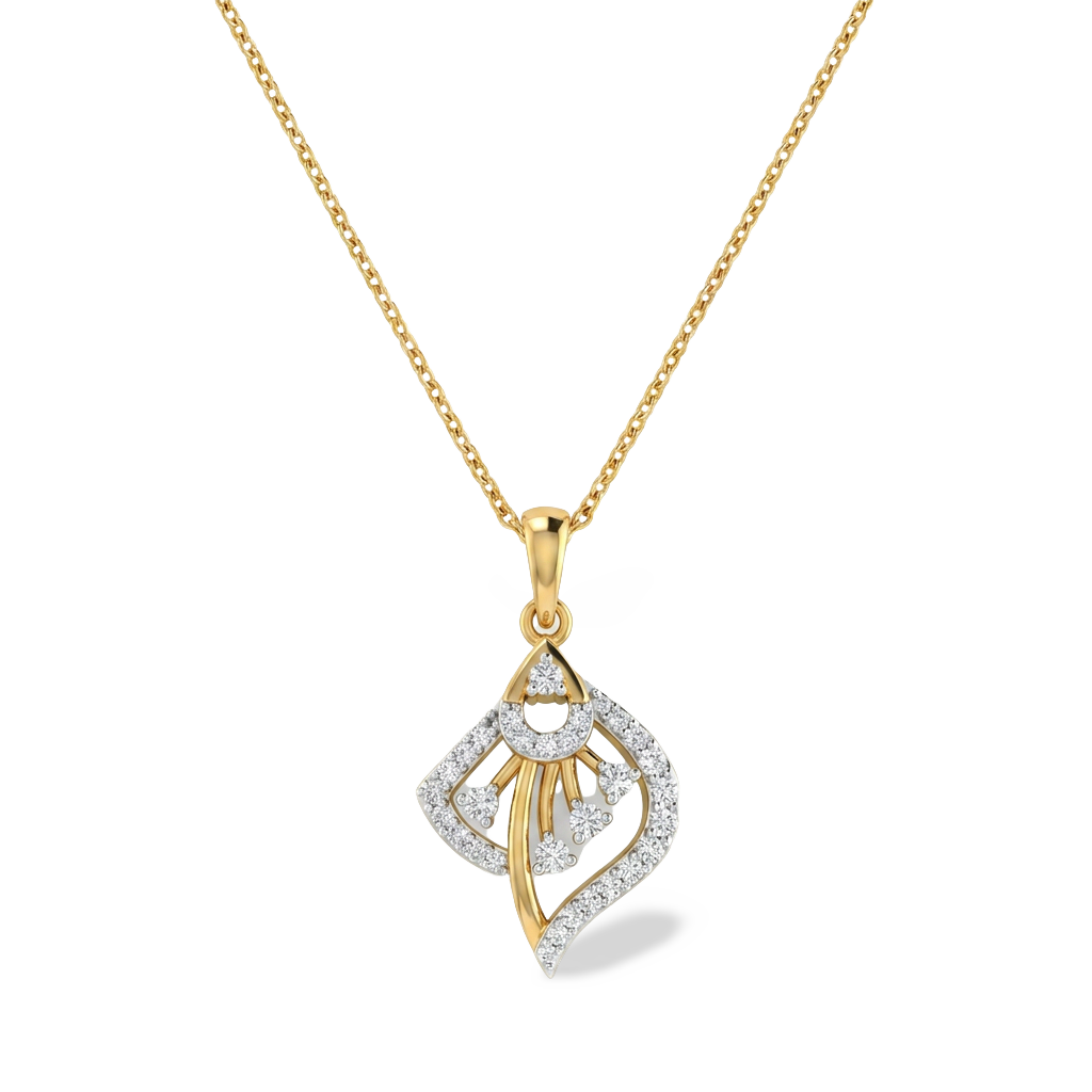 Gleaming Square Frame Lab Grown Diamond Pendant