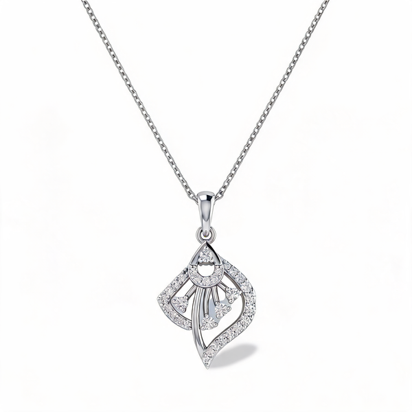 Gleaming Square Frame Lab Grown Diamond Pendant