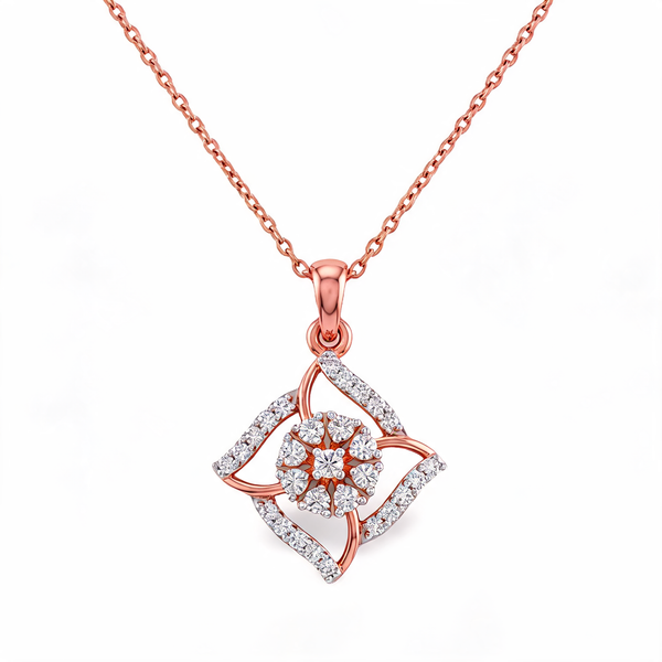 Superb Interlocking Rings Lab Grown Diamond Pendant