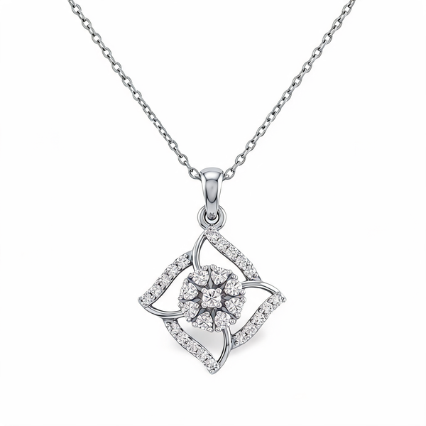 Superb Interlocking Rings Lab Grown Diamond Pendant