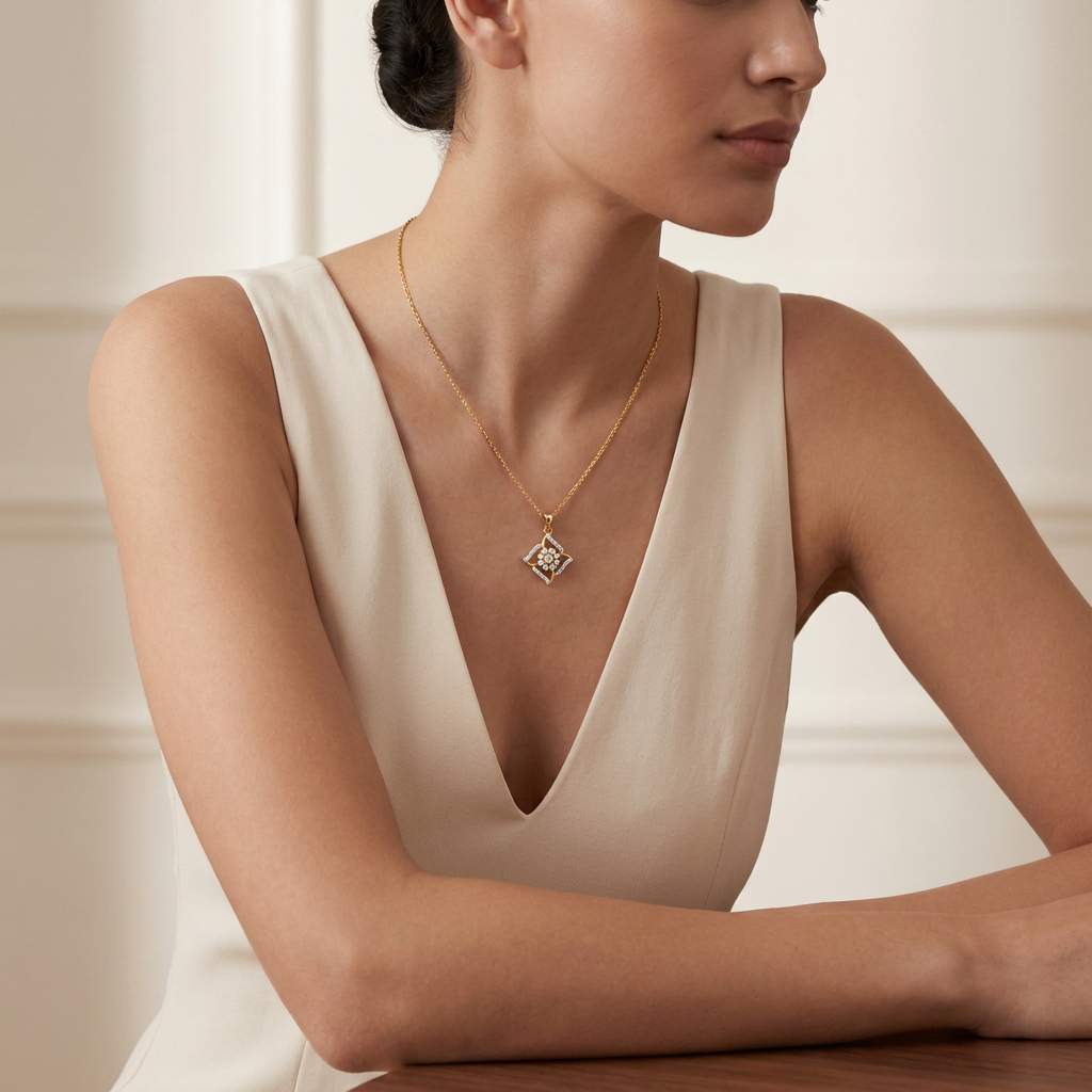 Superb Interlocking Rings Lab Grown Diamond Pendant