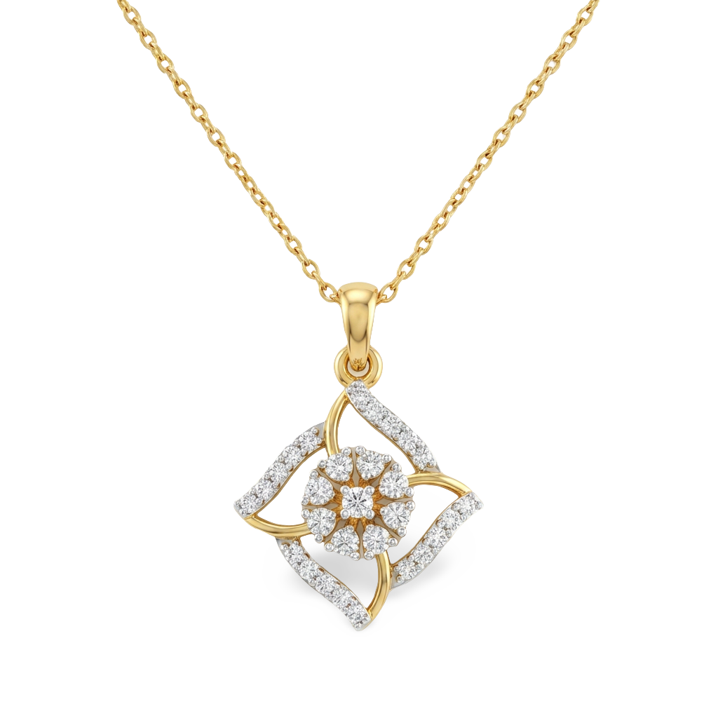 Superb Interlocking Rings Lab Grown Diamond Pendant