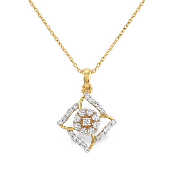 Superb Interlocking Rings Lab Grown Diamond Pendant
