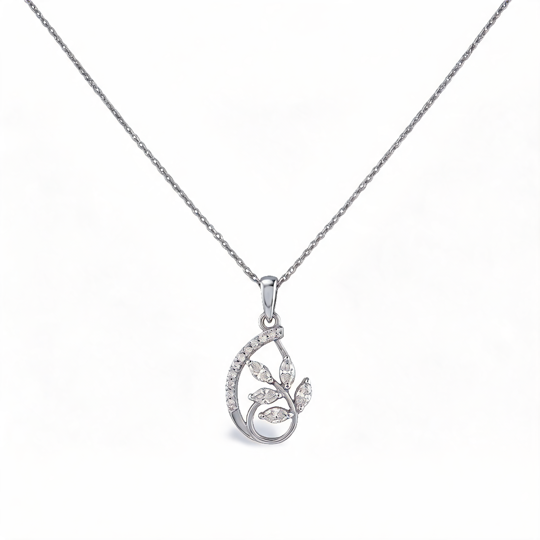 Magnificent Cluster Drop Lab Grown Diamond Pendant