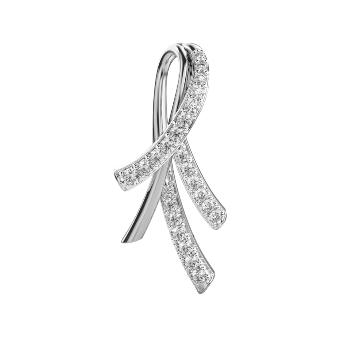 Serenity Diamond Ribbon Pendant