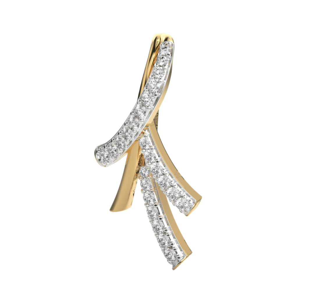 Serenity Diamond Ribbon Pendant