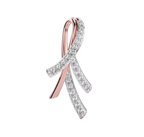 Serenity Lab Grown Diamond Ribbon Pendant
