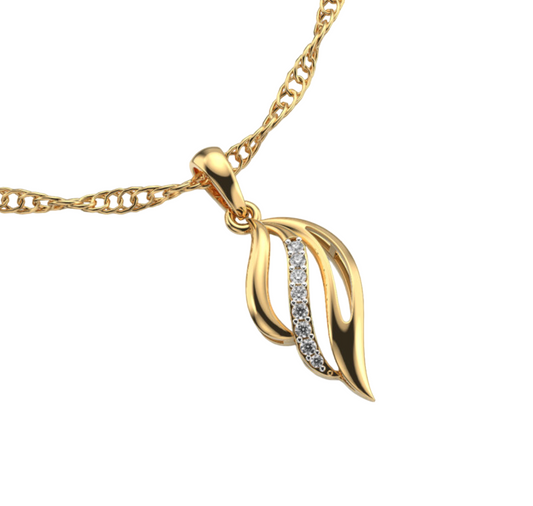 Elegant Drop Diamond Pendant with Chain